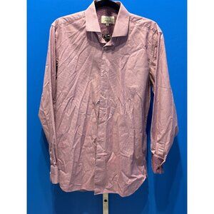 Ted Baker Endurance Mens Purple Flip Cuff Button-Up Shirt Size Medium 15.5 34/35
